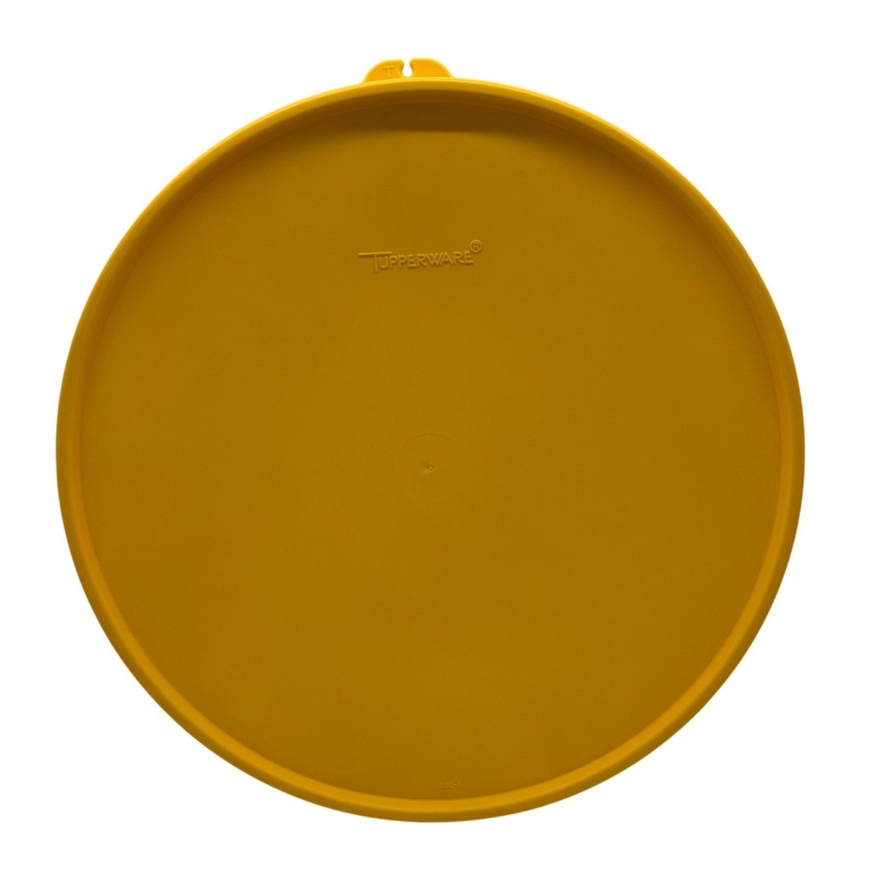 VTG Tupperware Round Seal Lid T-Tab 1832-5 Harvest Gold Yellow 10" Replacement
